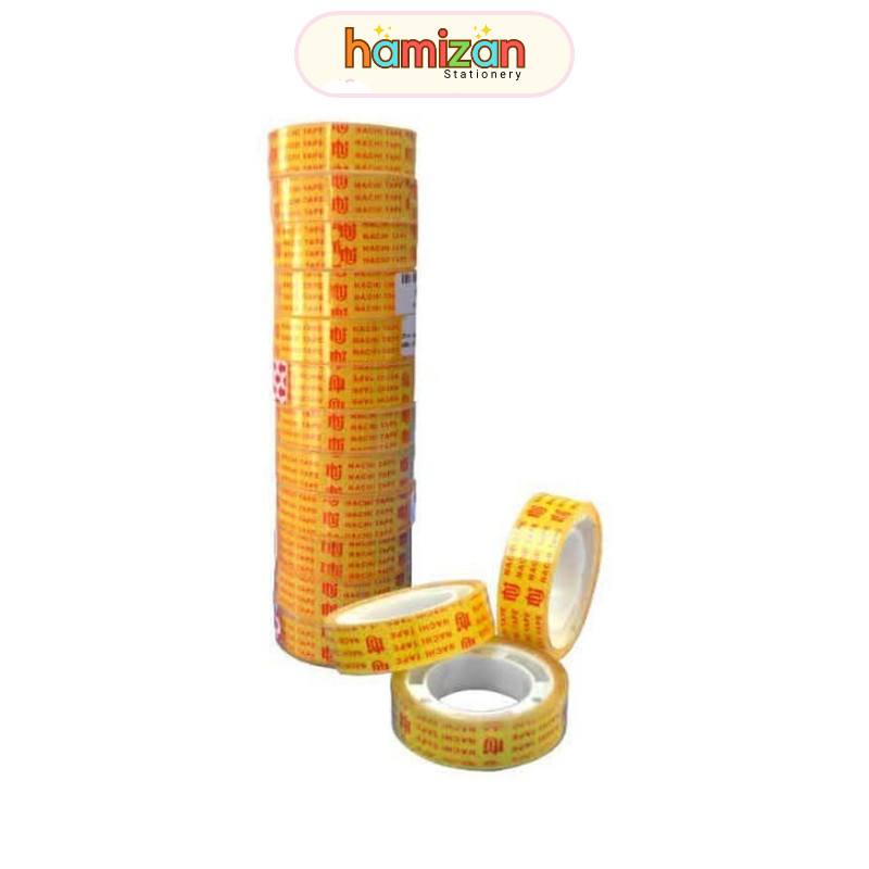 

Selotip Nachi Tape Kecil 12mm x 25 yards / Lakban Isolasi Selotip Tape Nachi Kecil 12 mm x 10 yard