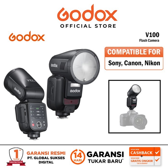 Godox V100 Round Head Flash V-100 Godox Flash