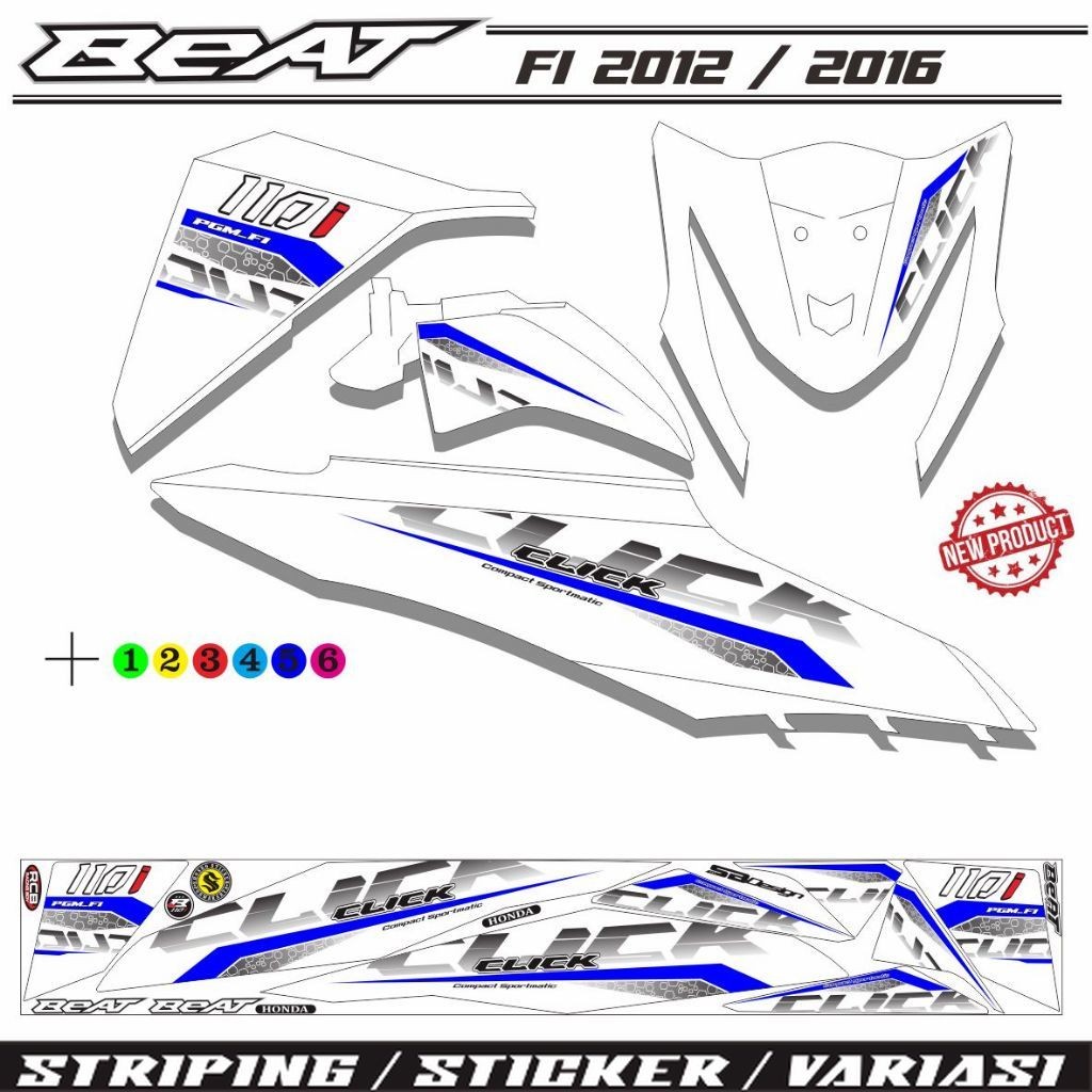 STRIPING MOTOR / VARIASI STIKER MOTOR BEAT FI 2014 / STRIPING BEAT FI VARIASI
