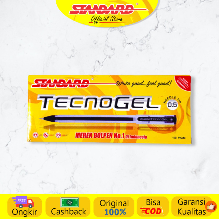 

[Best Seller] STANDARD PEN TECNOGEL 0.5 ISI 12 PCS - Hitam