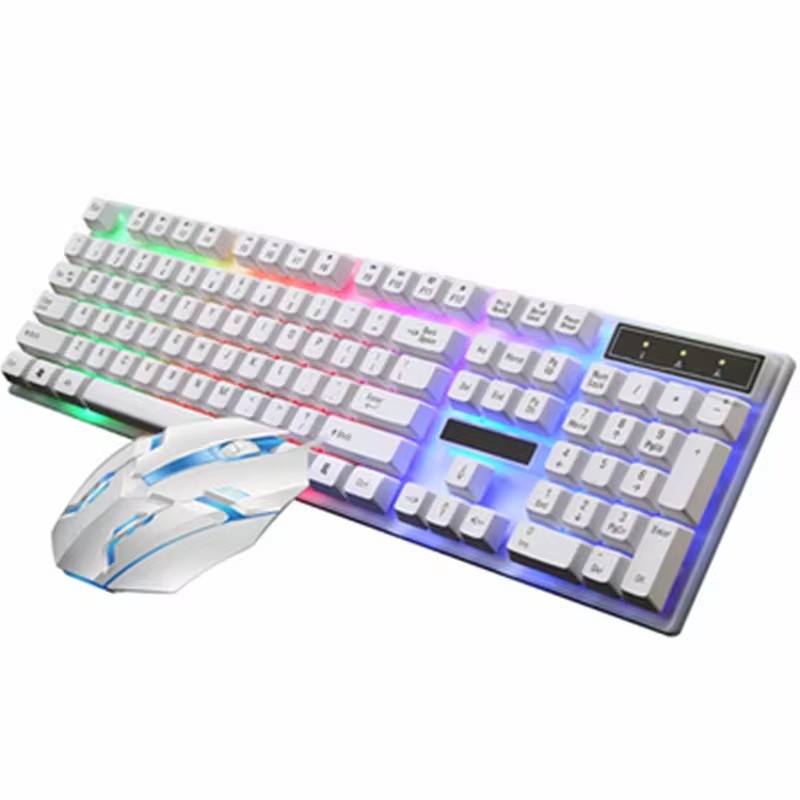 Gamer Keyboard And Mouse PC Gaming RGB Backlit Keyboard Rubber Keycaps Wired Keyboard Mouse Gamer Ga