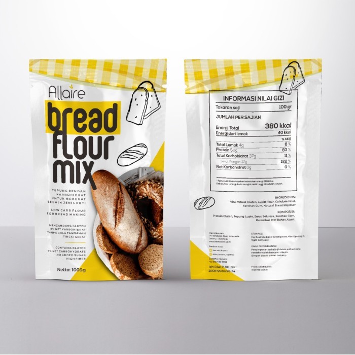 

Tepung keto khusus roti 1kg / Ketobetic bread flour mix