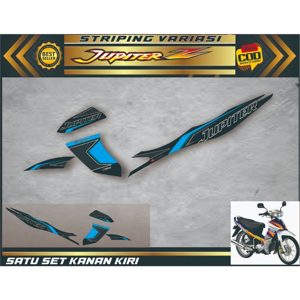 Stiker Jupiter Z Striping Motor Jupiter Z Old Motif Terlaris