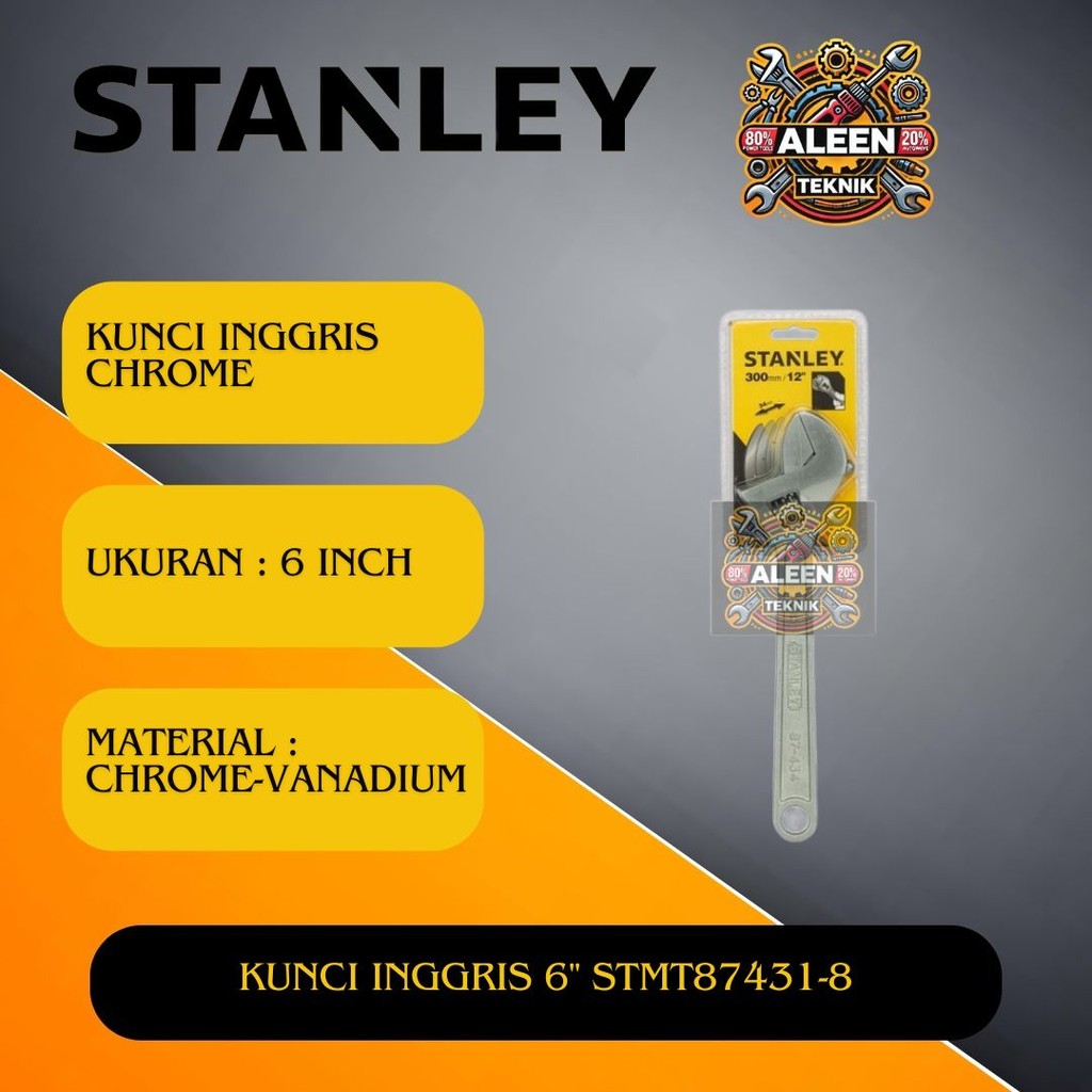 Kunci Inggris 6 Inch Stanley STMT87431-8 6" Adjustable Wrench
