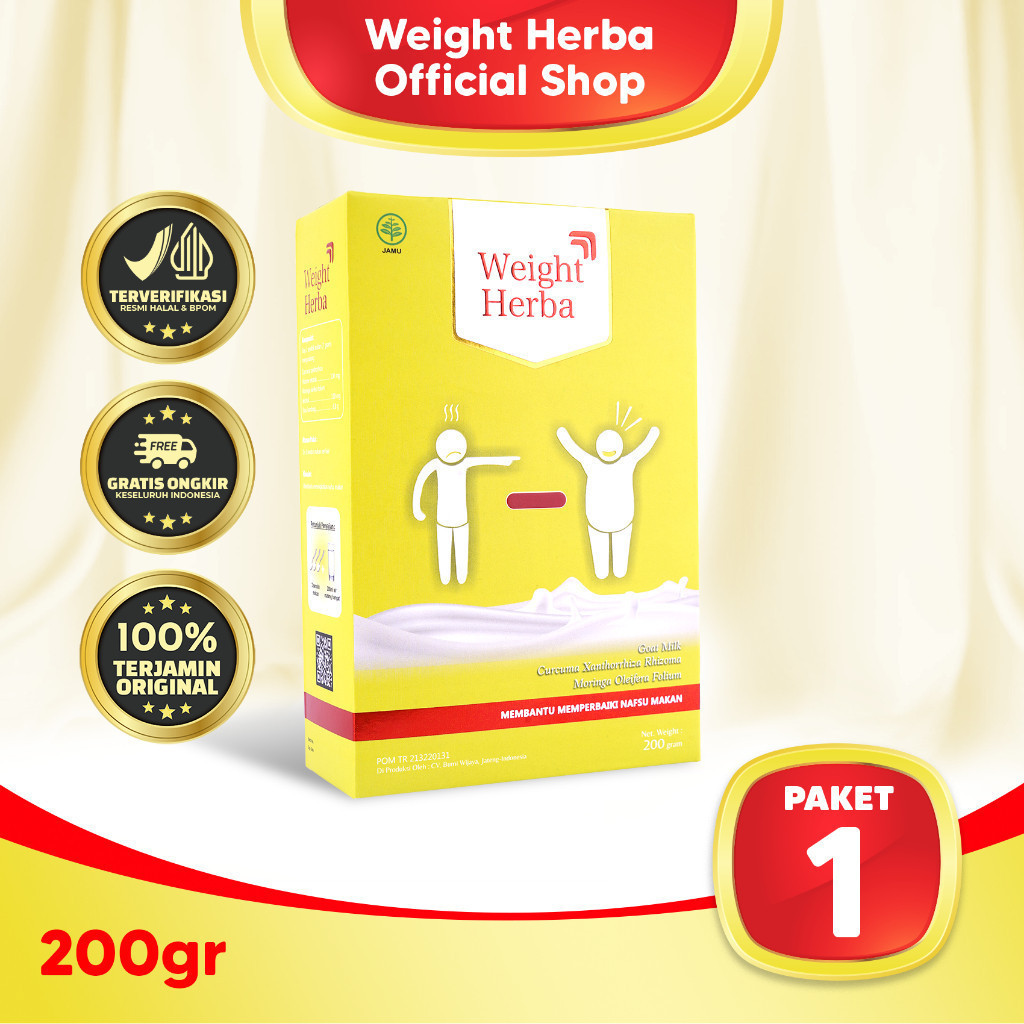 

Susu Herbal Penggemuk Badan dan Penambah Nafsu Makan Weight Herba Asli