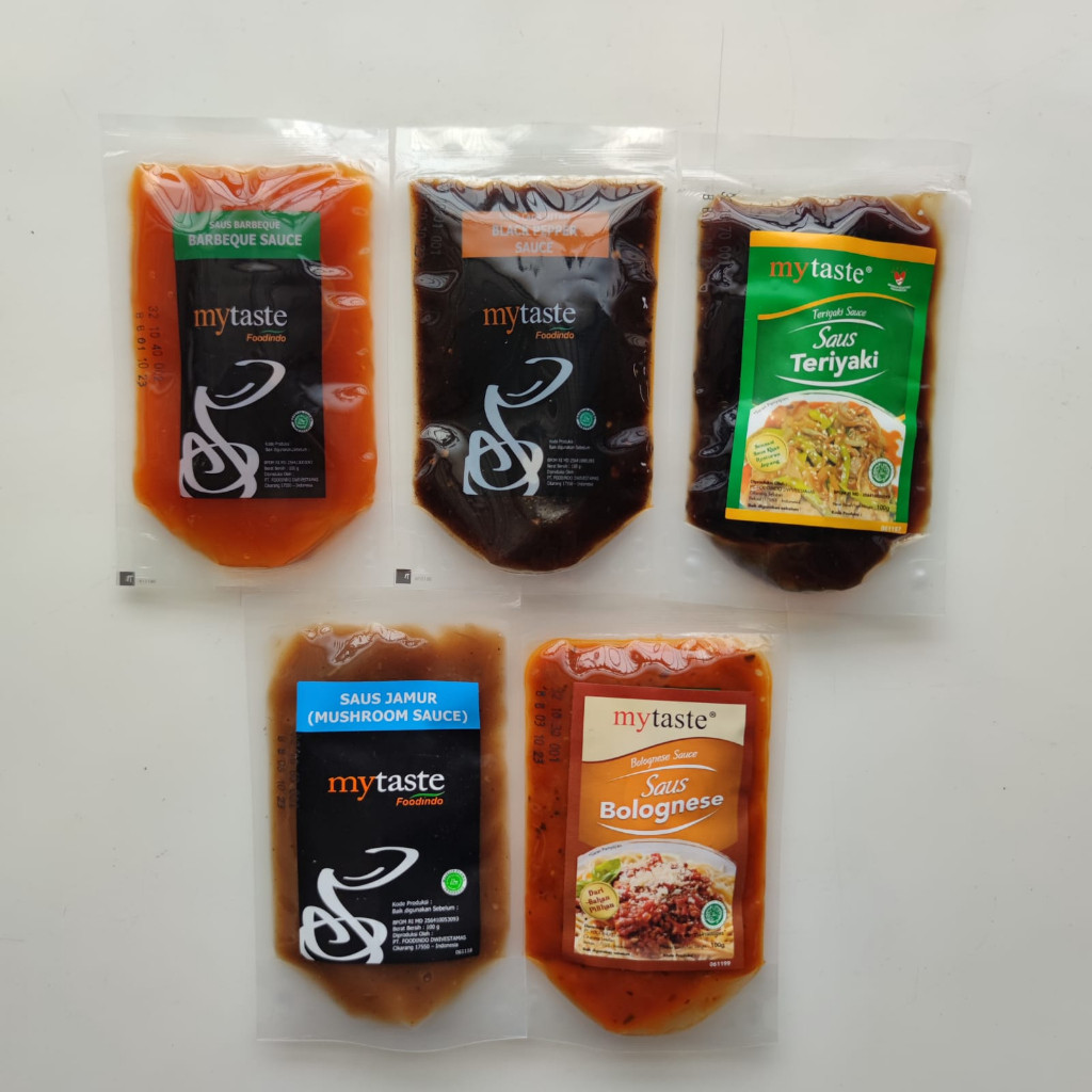 

MYTASTE barbeque,blackpaper,teriyaki,mushroom,bolognesse 100gr