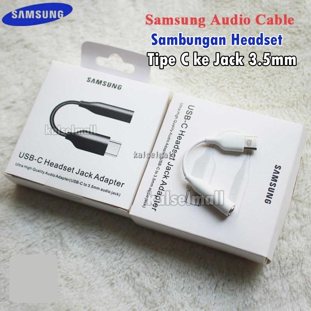 SAMSUNG Converter OTG Type C to Headphone Jack 3.5mm Ori Splitter Audio Adapter Konverter Sambungan 