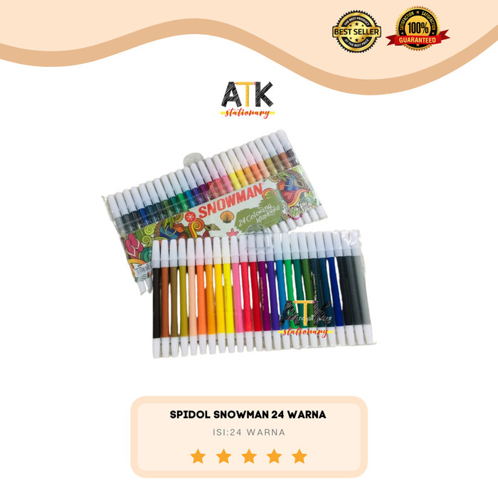 

[New Arrival] Spidol 24 Warna Snowman atk