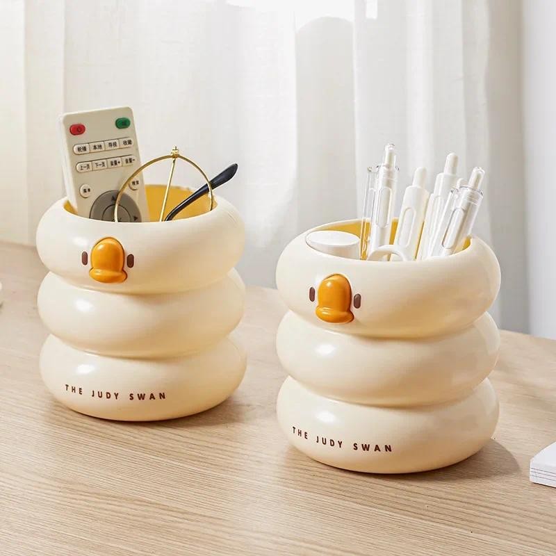 

Cute Cartoon Round Pencil Holder Office Desk Pen Pot Cup Case Container Organiser Durable Pencil Case