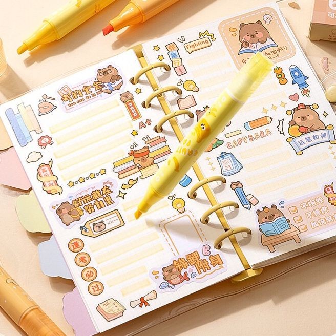 

Ay00! [MILOLI] 6Pcs MULTI-PURPOSE ERASABLE HIGHLIGHTER Macaron Colour Pen Pensil Warna Series -