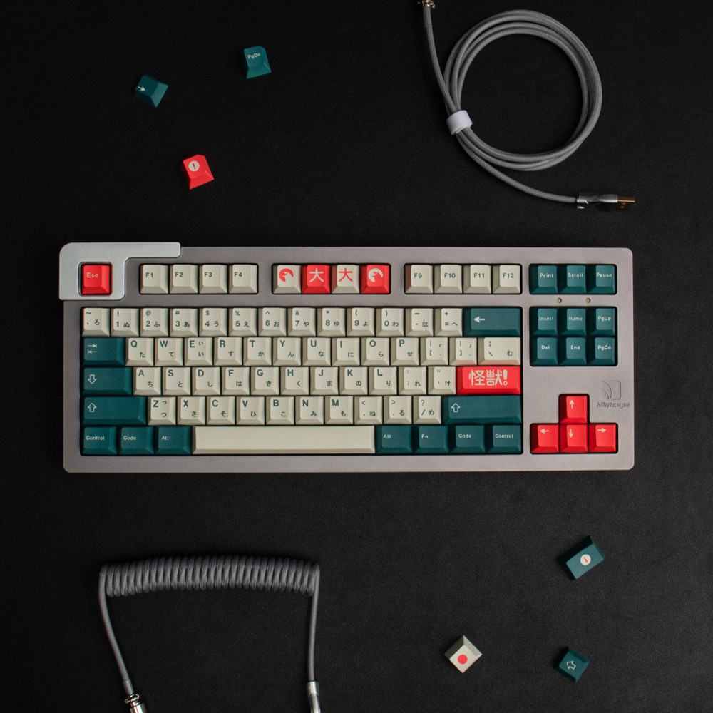 Yongqiu GMK KAIJU Keycaps PBT dye-sub Cherry profil untuk Keyboard Mekani