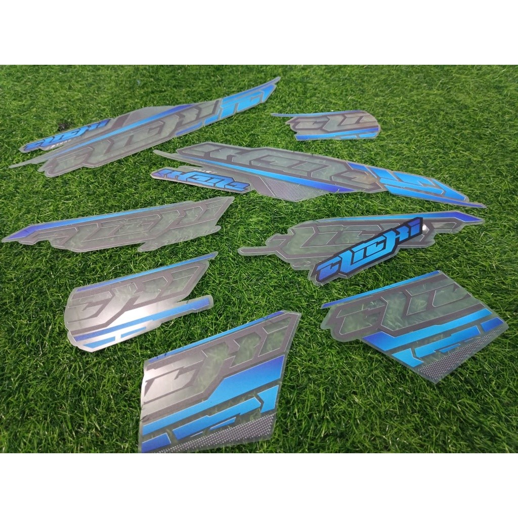 STRIPING VARIO NEW 125 2022 UNTUK BODY PUTIH DESIGN BLUE CLICK TRANSPARAN