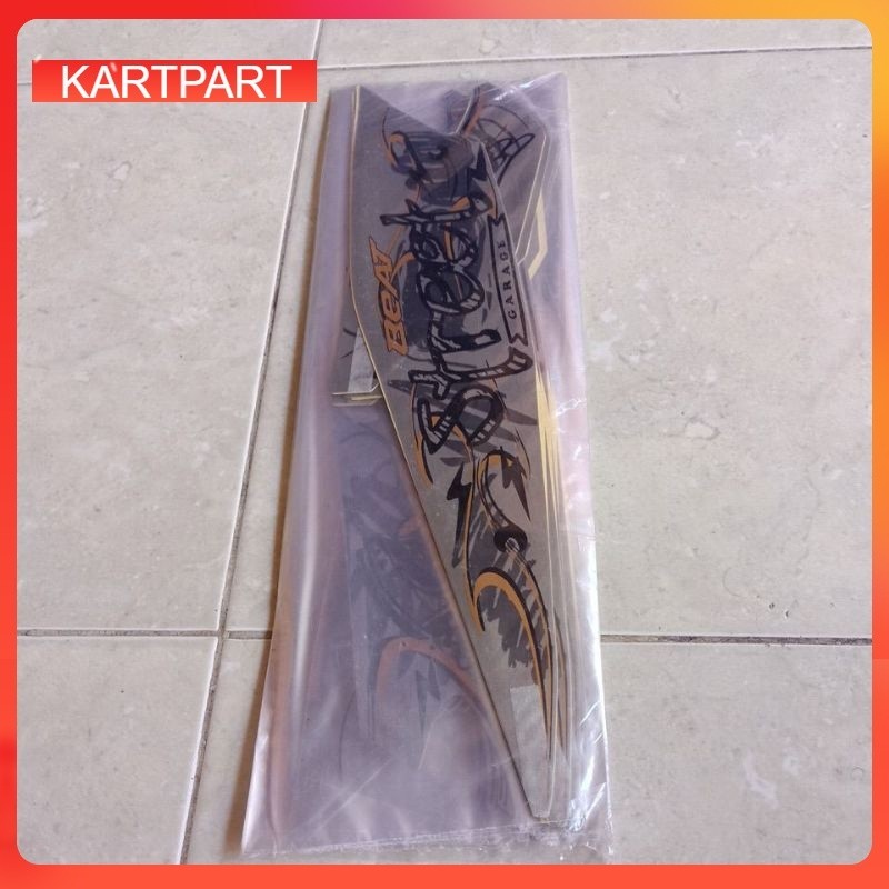 striping stiker les body Honda beat street 2022 silver bahan original