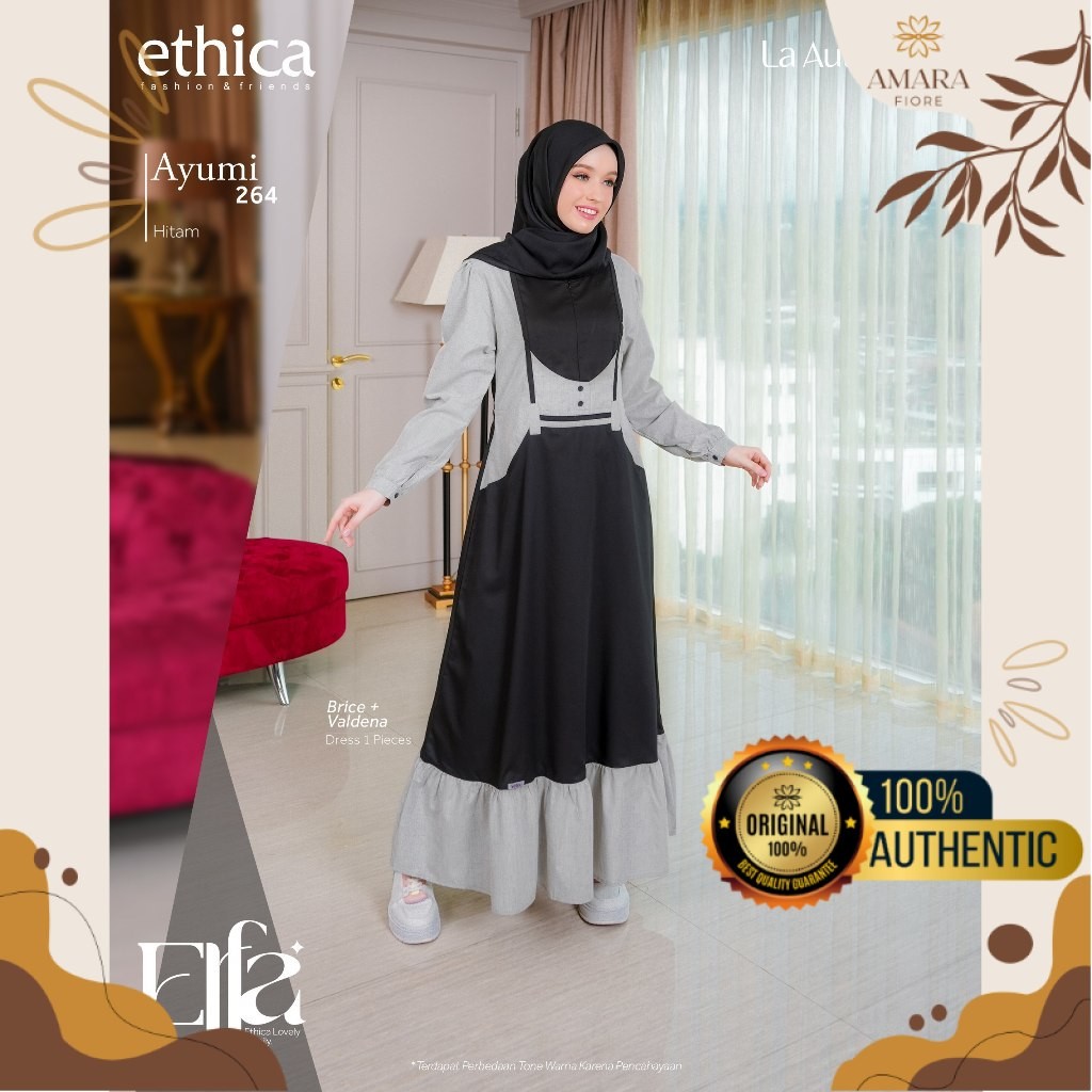 Gamis Wanita Dewasa Premium Ethica Ayumi 264 Original | Couple Kahfi 270