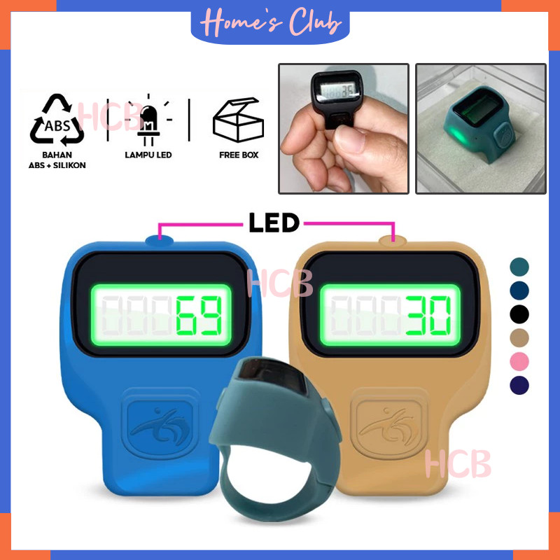 Tasbih Digital Cincin / Penghitung Dzikir Digital LED / Tasbih LED digital Model Cincin