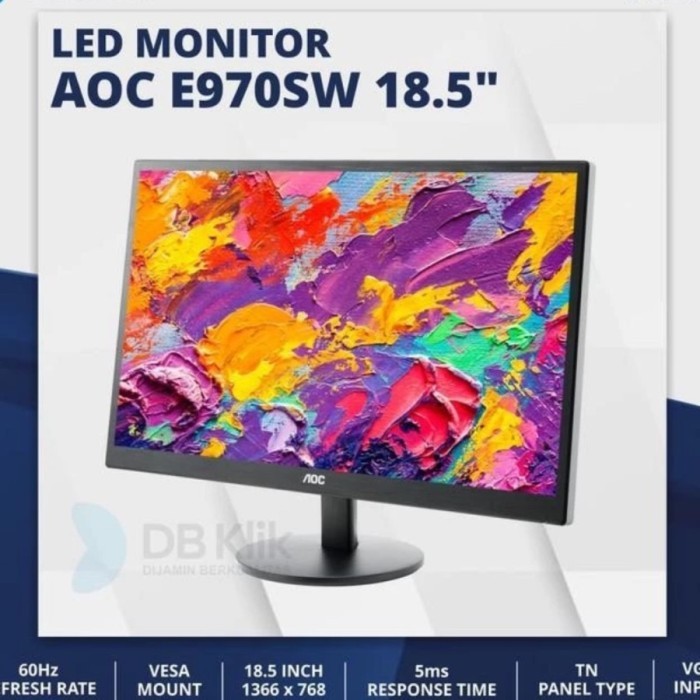 LED Monitor AOC 19 Inch E970SW - Monitor PC / Komputer