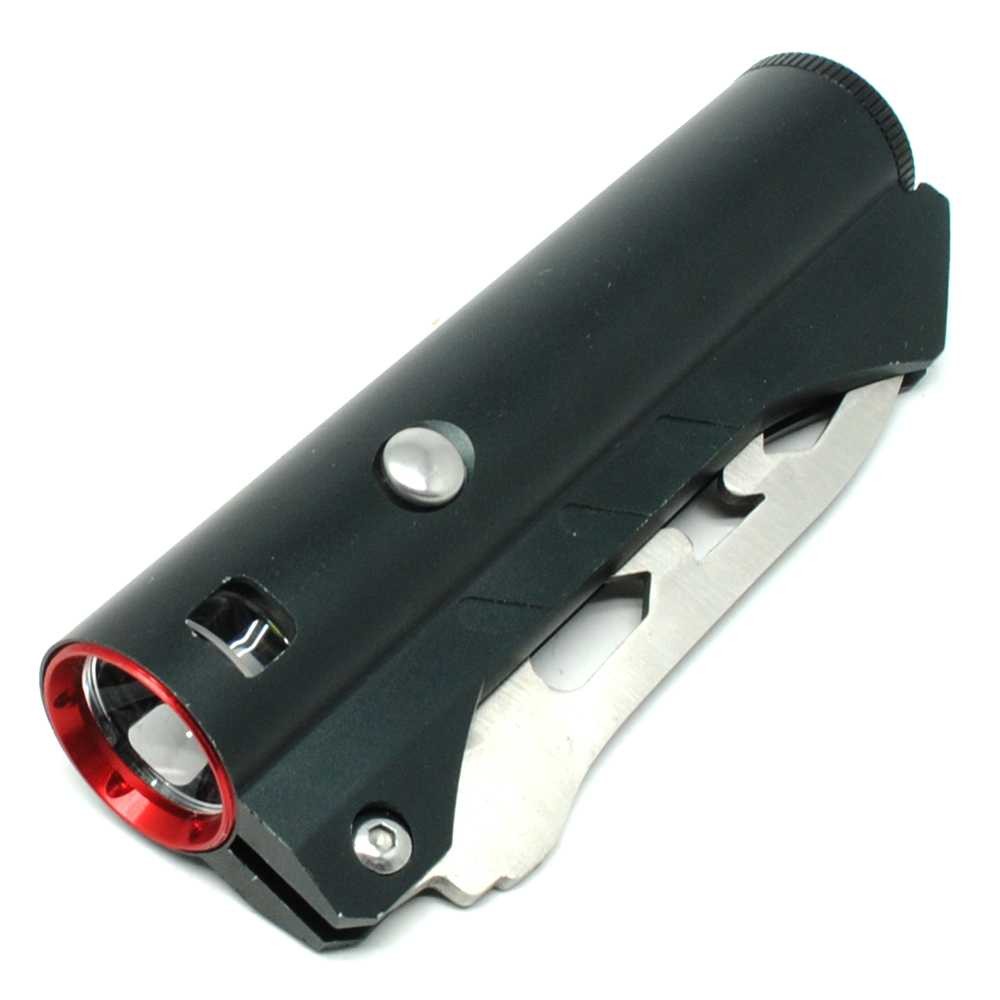 Pisau Lipat 2 in 1 Knife Survival Tool with Senter LED