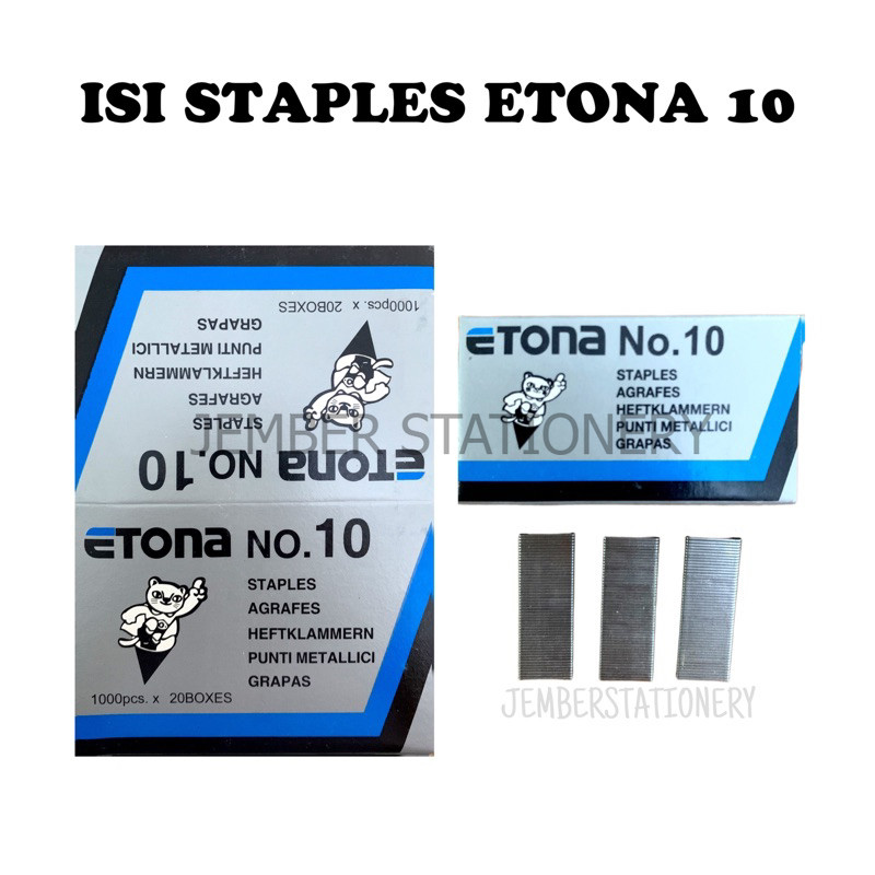 

(1kotak) Isi Staples Etona no 10