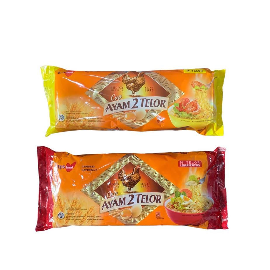 

Mie Telor Cap 2 Ayam 200gr / Mie Telor / Mi Telur / Mie