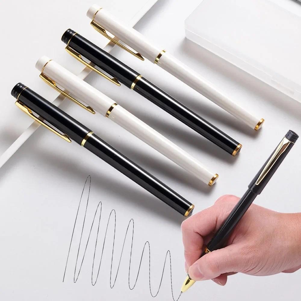 

Simple Metal Gel Pen Solid Color Business Signature Pen Student Stationery Writing Tools School Office Supplies Souvenir Gifts