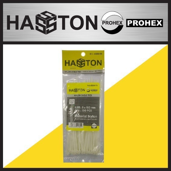 

PROHEX HASSTON Cable Tie 4x200 Putih 4580-121 Kabel Ties Tis