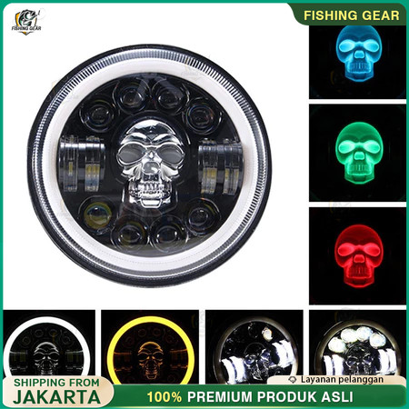 Lampu LED Mobi Lampu Sepeda Motor Lampu Lampu Tembak Daymaker Motor Modifikasi Tengkorak 40 Watt CR7
