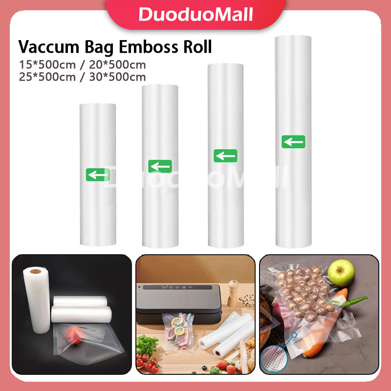 Plastik Vacuum Emboss Panjang Roll 5m / Vacuum Bag Roll