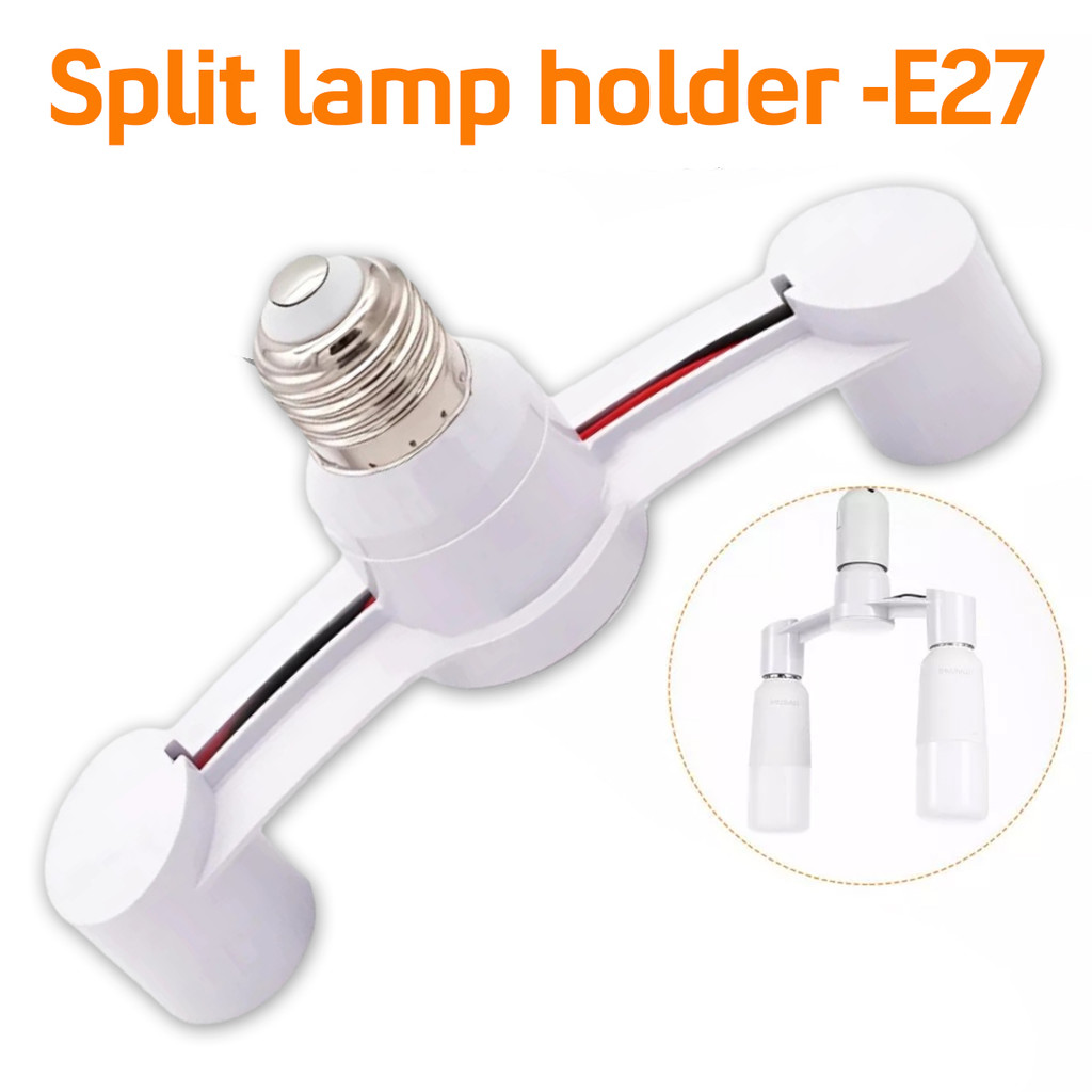 Fitting sambung 2 cabang / Fitting lampu e27 cabang 2 / fitting sambung 2 cabang / fitting 2 cabang