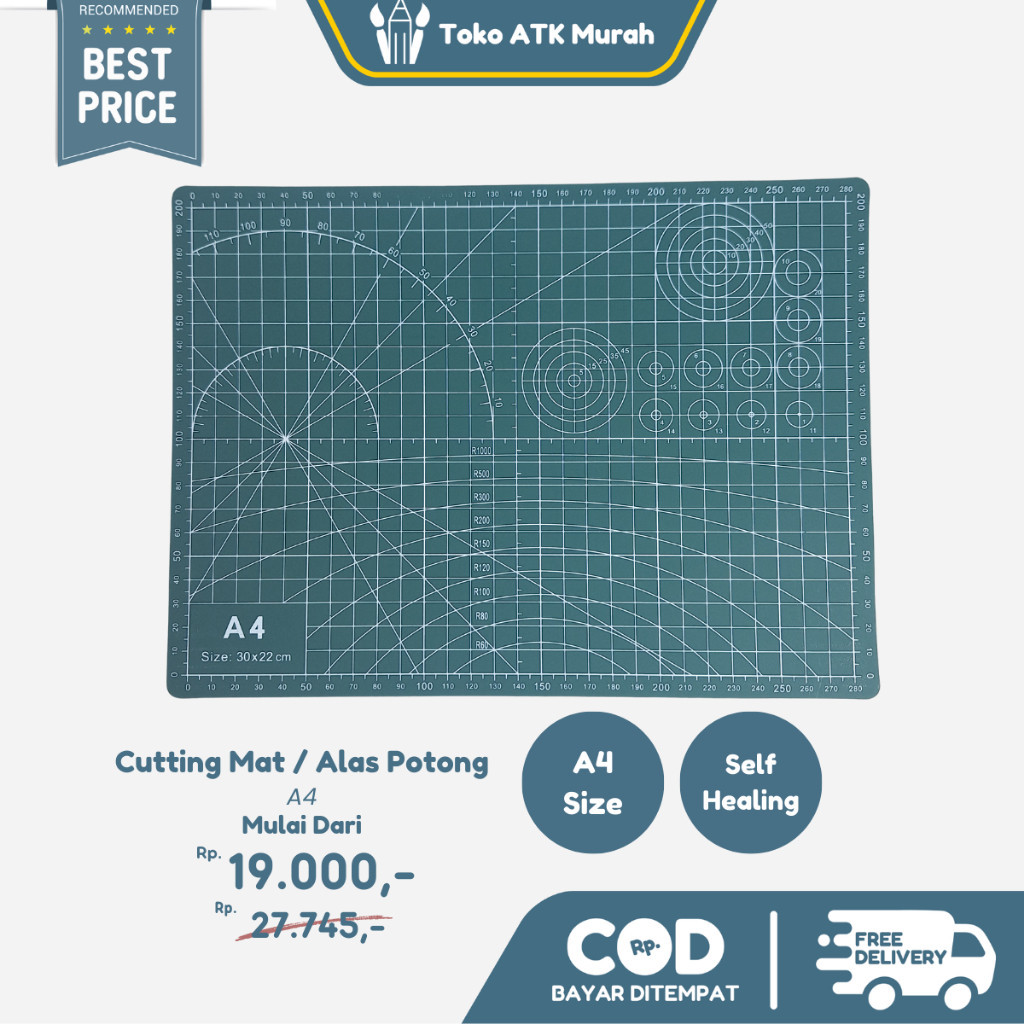 

BARU Alas Potong Work Cutting Mat Pad Anti Slip A4 30 x 22cm - ATKMURAH Mainan Anak High Quality