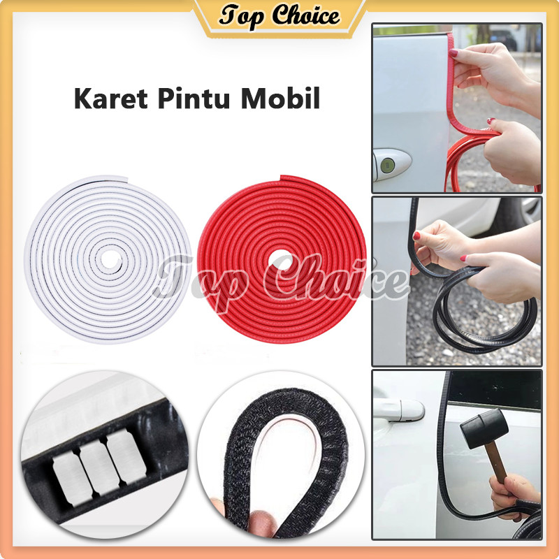 10m List Lis Karet Pintu Mobil Door Inti Baja Karet Pintu Mobil