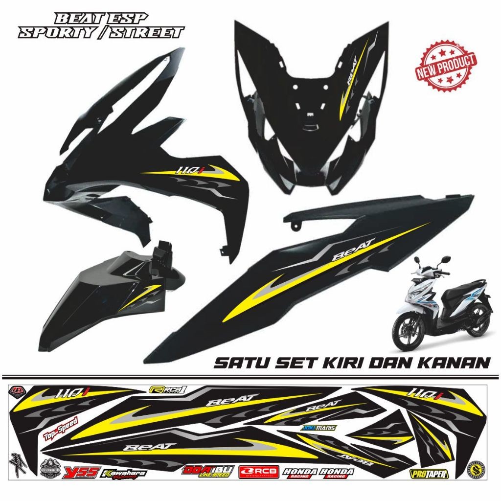 STIKER MOTOR BEAT 2017 / STIKER VARIASI STRIPING BEAT ESP 2018 STIKER