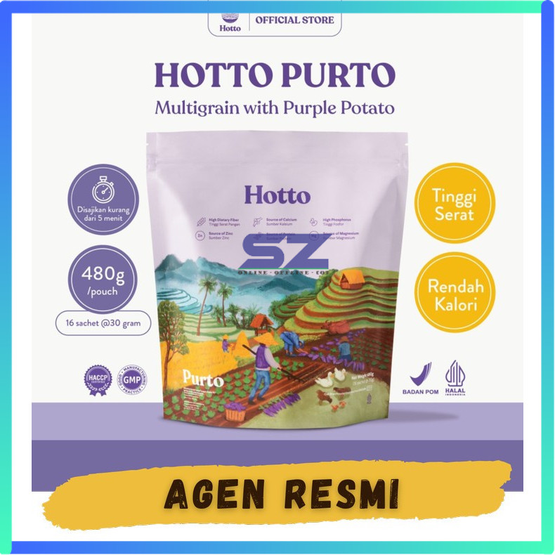 

Hotto Purto Pouch (16 sachet) Multigrain with Purple Potato
