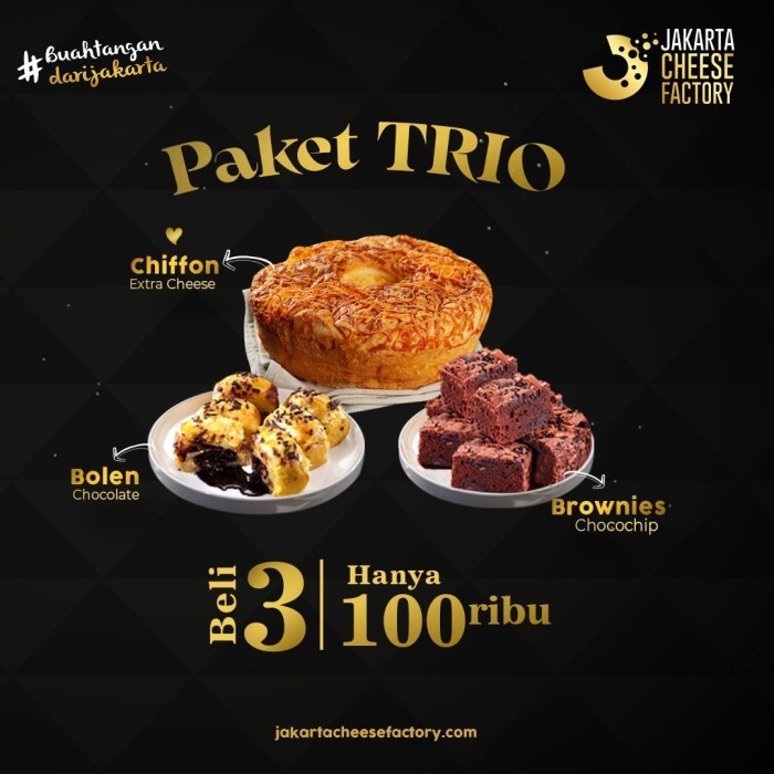 

PAKET TRIO Jakarta Cheese Factory