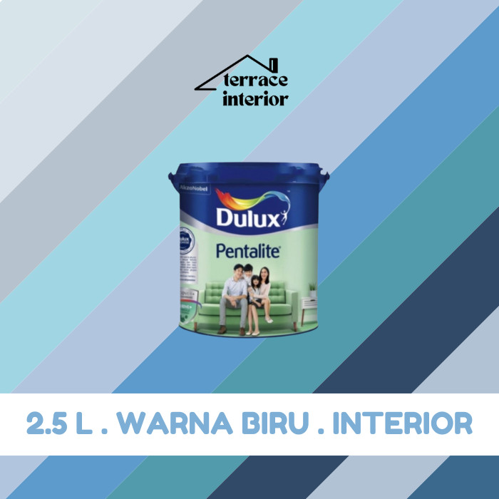 Cat Tembok Dulux Pentalite Interior 2.5L warna Biru Doff Matt