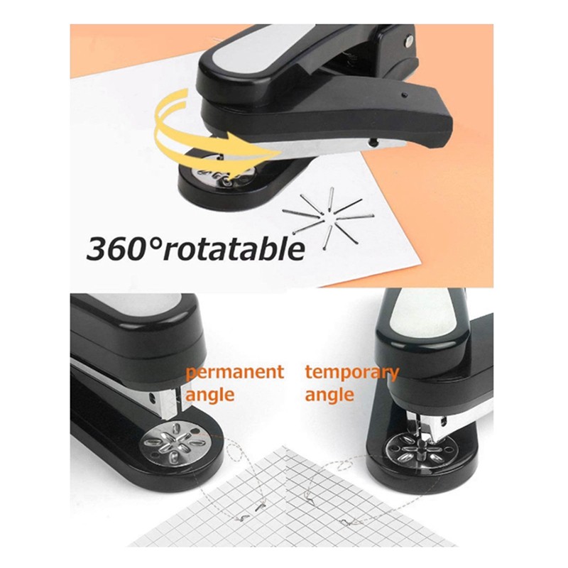 

Rotatable Spring Stapler Desktop One-Press Stapler 20 Sheet Capacity Make Booklets With 1000 Staple