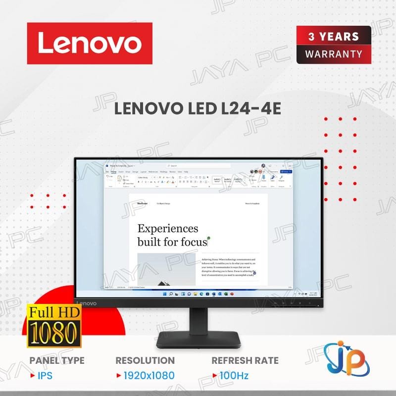 Monitor Lenovo LED IPS L24-4e - Full HD 24" Inch