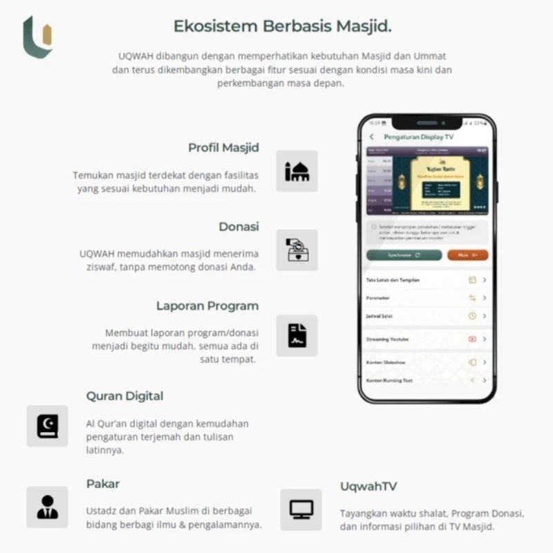 Promo Jam Sholat Digital TV Masjid - Aplikasi Masjid Uqwah TV