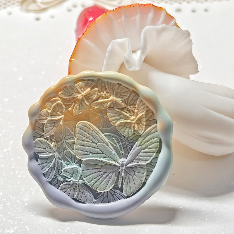 

New Pre- Sale Wax Seal Stamp Copper Head 3d Butterfly Relief Embossed Metal Seal Fire Paint Seal For DIY Scrapbook Envelope