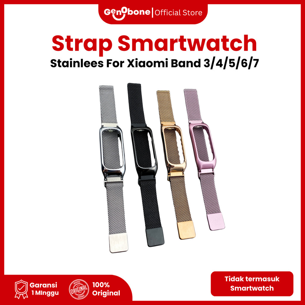 GenObone Starp Smartwatch-Stainles for Xiomi Band 3 4 5 6 7