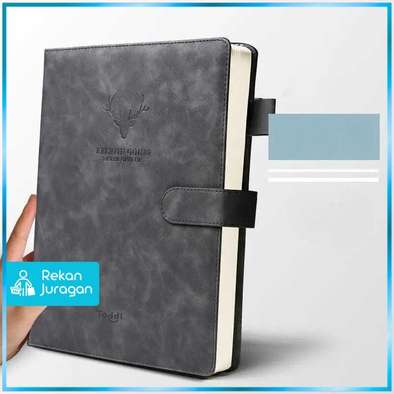 

Toddi Buku Catatan Harian Notebook Cover Kulit Magnetic Buckle - TL4