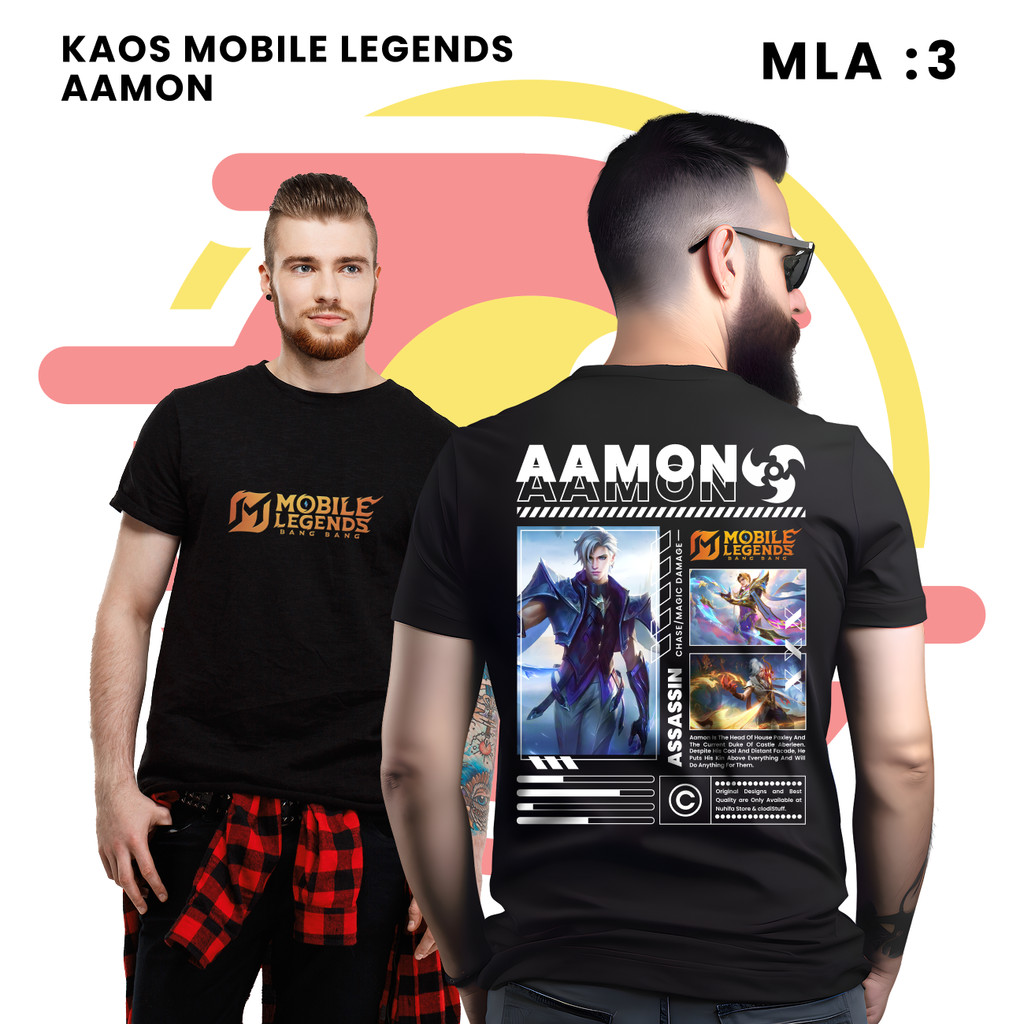 Kaos FANNY Hero Mobile Legends Lengan Pendek Combed 24s Distro - Baju Gaming Skin ML MLBB V2