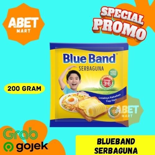 

Blue Band SerbaGuna 200Gr - Mentega Margarine Blueband Serba Guna 200 Gr Gram Saset Sachet Pak Pcs Dus Kue Masak Cake Butter Baking Food