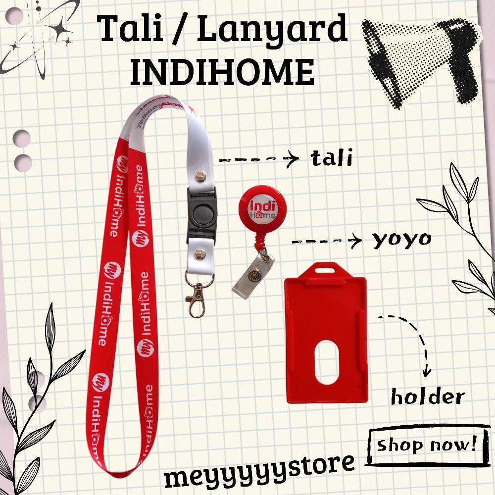 Tali ID CARD INDIHOME Merah Putih / Lanyard INDIHOME READY [STOCK MELIMPAH] Termurahhh Se Indonesia