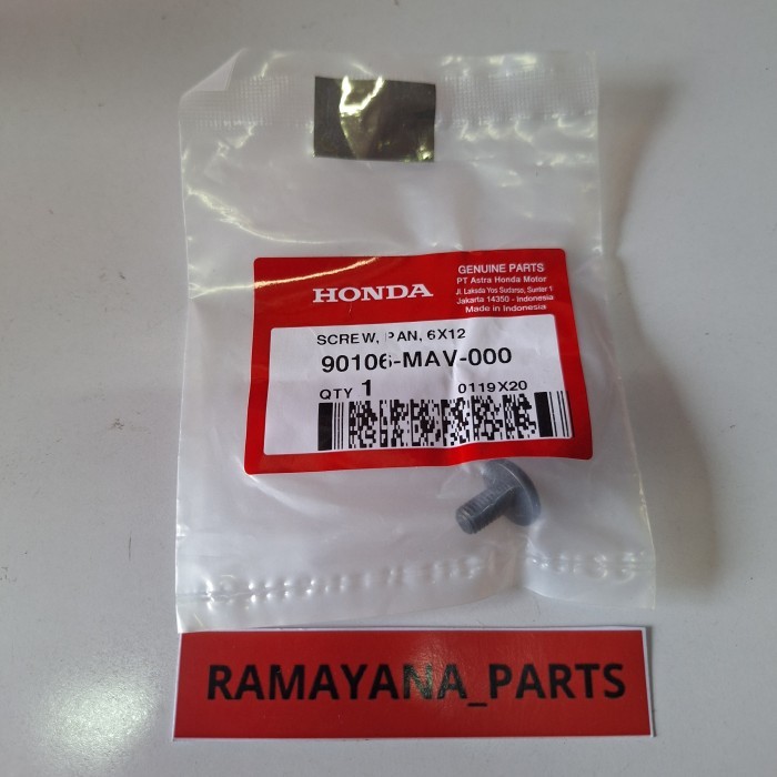 Screw Pan 6X12 Honda Blade 110 S K07J 90106MAV000