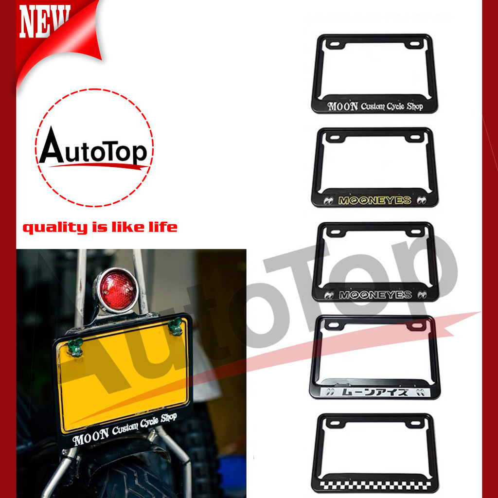 AUTOTOP Cover Frame Plat Nomor cover plat nomor mobil hitam pelindung plat nomor dudukan plat nomor 