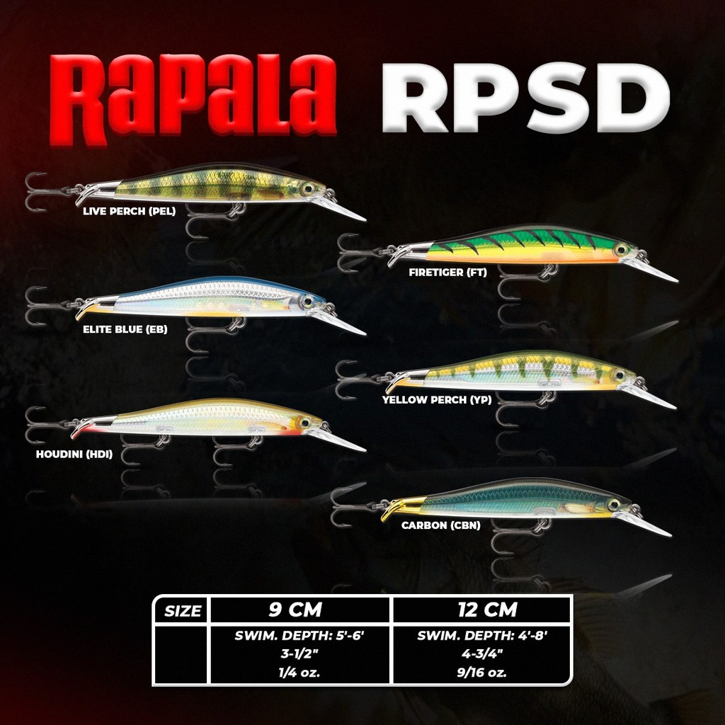 UMPAN RAPALA RIPSTOP | RPSD LURE 9CM