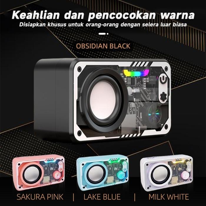 Speaker Bluetooth Cyberpunk Bluetooth Speaker Double Subwoofer Music Speaker Salon Bluetooth bt Spea