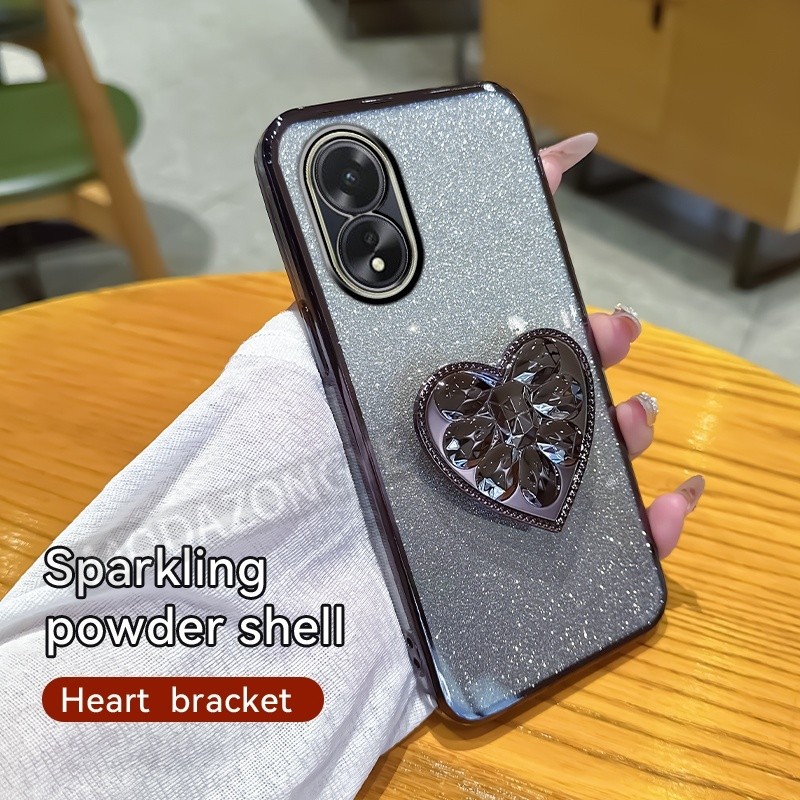 case Hp OPPO A38 4G Casing Silikon Untuk OPPOA38 4G Phone Casing Softcase cewek lembut Cover Braket 