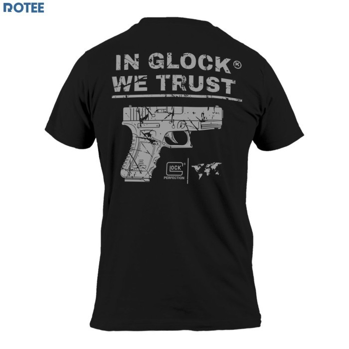 T-shirt We Trust in Glock - By Rotee - Hitam, S