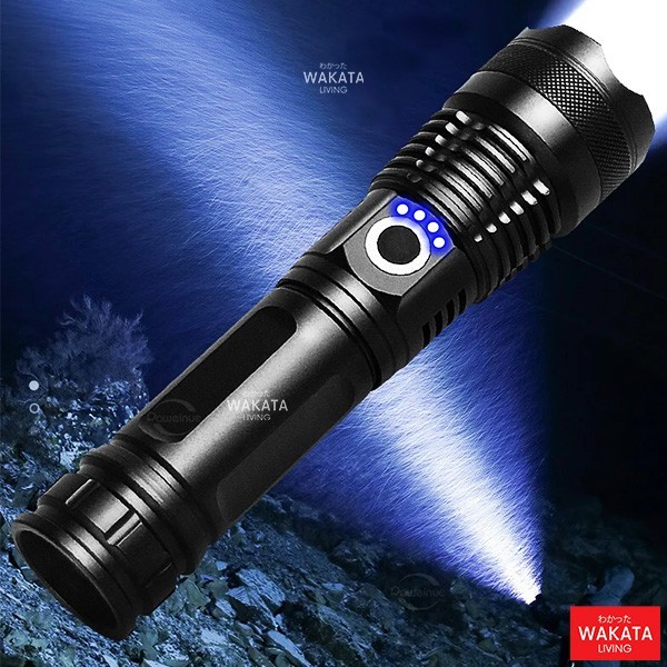 

Senter Led Super Terang Mini Rechargeable Black 30W